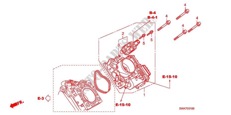 CORPO VALVOLA IMMISSIONE(2.0L) per Honda CR-V EX 5 Porte 5 velocità automatico 2007