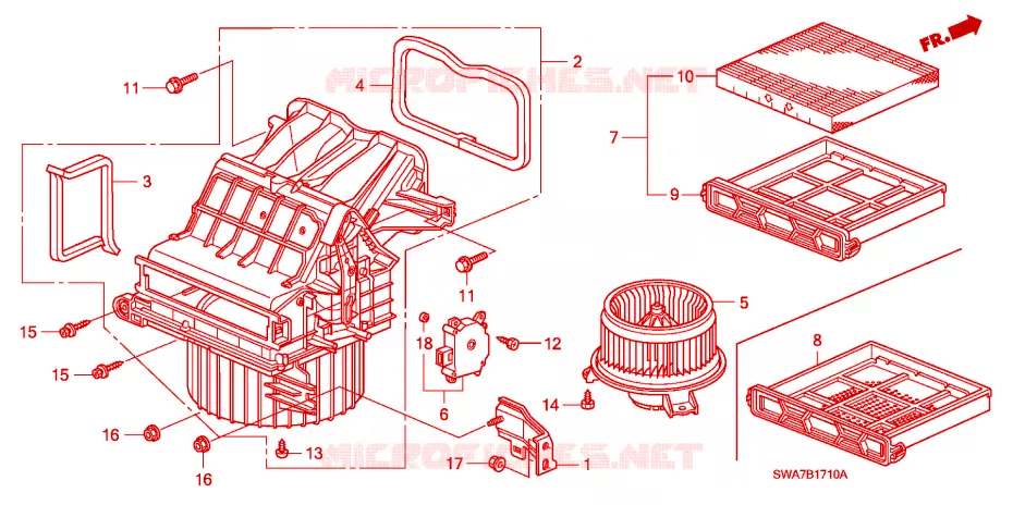 SOFFIATORE RISCALDATORE(LH) Honda  CRV 2007 RVI 5 velocità automatico 