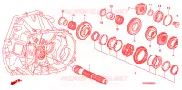 ALBERO SECONDARIO(2.0L)(2.4L) per Honda CRV COMFORT 5 Porte 6 velocità manuale 2010