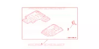 FRONT RUBBER MATS   RHD per Honda CRV EXECUTIVE 5 Porte 6 velocità manuale 2010