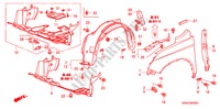 PARAFANGHI ANTERIORI per Honda CR-V EXECUTIVE 5 Porte 6 velocità manuale 2009