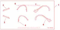 WHEEL ARCH MOULDING per Honda CRV COMFORT 5 Porte 6 velocità manuale 2010