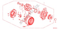 ALTERNATORE(DENSO)(DIESEL) per Honda CR-V DIESEL 2.2 EX 5 Porte 5 velocità automatico 2011
