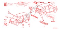 EMBLEME/ETICHETTE CAUZIONE per Honda CR-V ELEGANCE 5 Porte 6 velocità manuale 2011