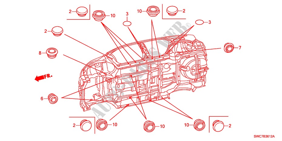 ANELLO DI TENUTA(INFERIORE) per Honda CR-V EXECUTIVE 5 Porte 6 velocità manuale 2011