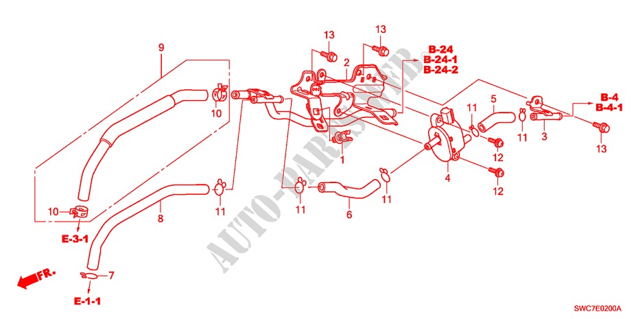 CONDOTTO INSTALLAZIONE/TUBI(2.4L) per Honda CR-V RV-SI 5 Porte 5 velocità automatico 2011