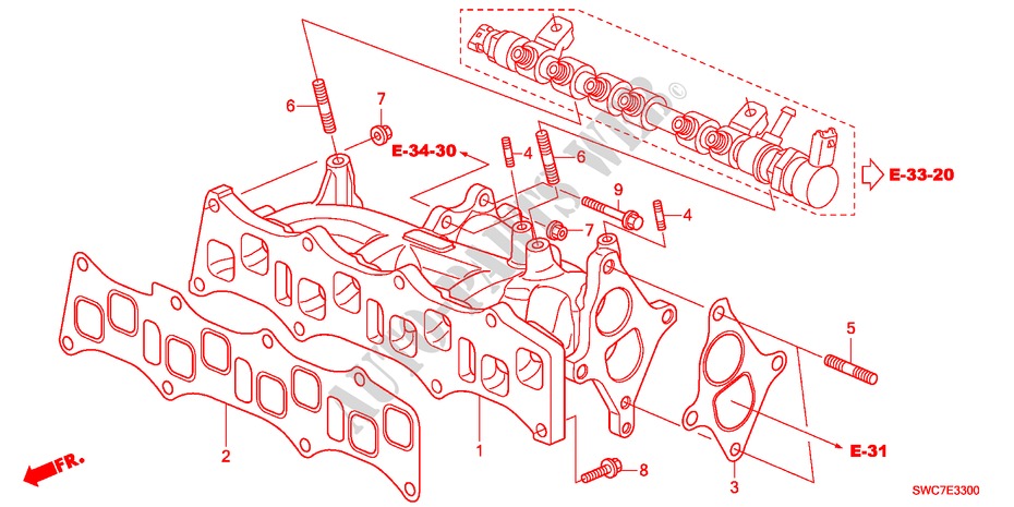 MOLTEPLICE ASPIRAZIONE(DIESEL) per Honda CR-V DIESEL 2.2 ELEGANCE 5 Porte 6 velocità manuale 2011