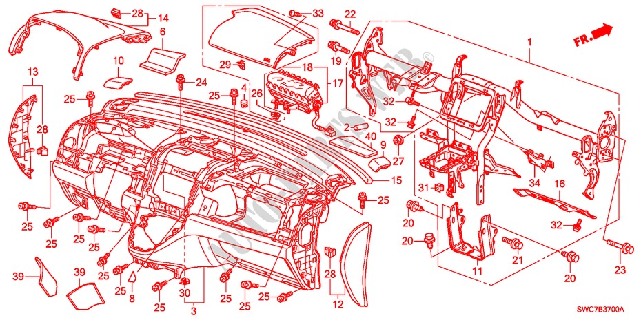 PANNELLO STRUMENTI(LH) per Honda CR-V EXECUTIVE 5 Porte 6 velocità manuale 2011