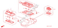 LUCE INTERIORE per Honda LEGEND LEGEND 4 Porte 4 velocità automatico 2000