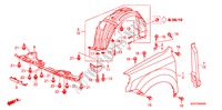 PARAFANGHI ANTERIORI per Honda PILOT EX 5 Porte 5 velocità automatico 2011