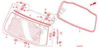 VETRO PORTA POSTERIORE per Honda PILOT EX 5 Porte 5 velocità automatico 2011