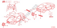 EMBLEME/ETICHETTE CAUZIONE per Honda CR-Z BASE 3 Porte 6 velocità manuale 2011