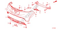 PARAURTI POSTERIORE per Honda CR-Z TOP 3 Porte 6 velocità manuale 2011