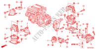 MONTATORI MOTORE(V6) per Honda ACCORD 3.5 LX 4 Porte 5 velocità automatico 2011