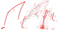 VETRO PORTIERA ANT./REGOLATORE per Honda ACCORD 2.4 EX 4 Porte 5 velocità automatico 2011