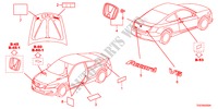 EMBLEME/ETICHETTE CAUZIONE per Honda ACCORD 2.4 EXG 2 Porte 5 velocità automatico 2011