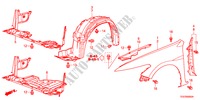 PARAFANGHI ANTERIORI per Honda ACCORD 2.4 EX 2 Porte 5 velocità automatico 2011