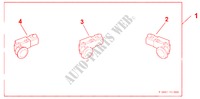 (WHETRON) RR PARKING SENSOR ATT KT SPORTS BPR per Honda JAZZ 1.4 EXCL 5 Porte cambioautomatico 2009