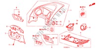 ABBELLIMENTO STRUMENTI(LATO GUIDATORE) (RH) per Honda JAZZ 1.4 EX 5 Porte cambioautomatico 2009