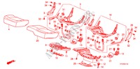 CUSCINO SEDILE POSTERIORE per Honda JAZZ 1.4 LS 5 Porte 5 velocità manuale 2009