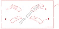 INTERIOR RH DOOR PANELS WITH RR PWR WINDOW per Honda JAZZ 1.2 SE 5 Porte 5 velocità manuale 2009
