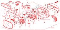 SPECCHIETTO(GIRO AUTOMATICO) per Honda JAZZ 1.4 LS 5 Porte 5 velocità manuale 2009
