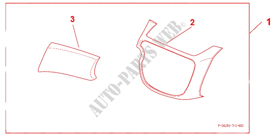INTERIOR LH CTR PANEL & UPR BOX LID PANEL DESIGN A per Honda JAZZ 1.4 LS 5 Porte 5 velocità manuale 2009