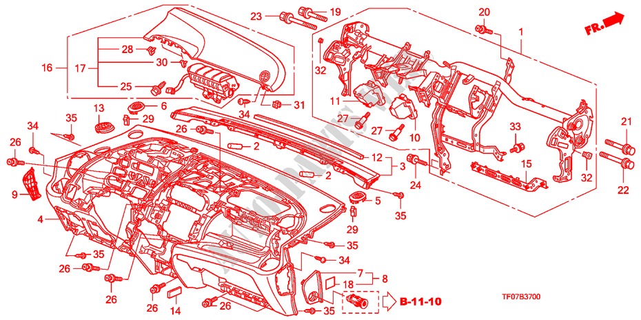 PANNELLO STRUMENTI(LH) per Honda JAZZ 1.4 LS 5 Porte 5 velocità manuale 2009