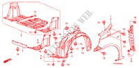 PARAFANGO ANTERIORE per Honda JAZZ 1.4 LS   TEMP TIRE 5 Porte 5 velocità manuale 2010