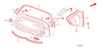 PARAVENTO POSTERIORE/VETRO QUARTIERE per Honda JAZZ 1.5 EX 5 Porte 5 velocità manuale 2010