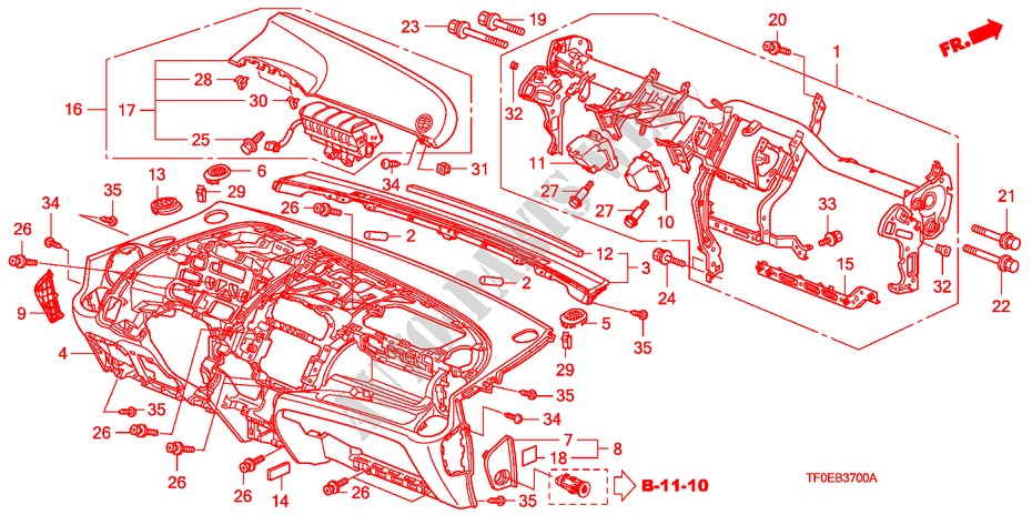 PANNELLO STRUMENTI(LH) per Honda JAZZ 1.4 ES   TEMP TIRE 5 Porte 5 velocità manuale 2010