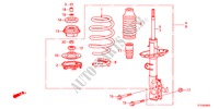 ASSORBITORE SCOSSE ANTERIORE per Honda JAZZ 1.3LX 5 Porte 5 velocità manuale 2011