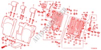 DORSO SEDILE POSTERIORE per Honda JAZZ 1.4LSSH 5 Porte cambioautomatico 2011