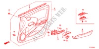 FODERAMENTO PORTIERA ANT.(LH) per Honda JAZZ 1.4ESH 5 Porte 5 velocità manuale 2011