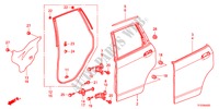 PANNELLO PORTIERA POST. per Honda JAZZ 1.2SE 5 Porte 5 velocità manuale 2011