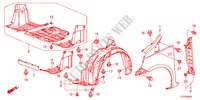 PARAFANGO ANTERIORE per Honda JAZZ 1.2LSRE 5 Porte 5 velocità manuale 2011
