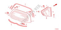 PARAVENTO POSTERIORE/VETRO QUARTIERE per Honda JAZZ 1.2LSE 5 Porte 5 velocità manuale 2011