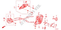 SERRATURA PORTIERA POST./MANIGLIA ESTERNA(2) per Honda JAZZ 1.4EX 5 Porte 5 velocità manuale 2011