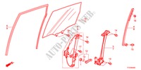 VETRO PORTIERA POSTERIORE/REGOLATORE per Honda JAZZ 1.4LSSH 5 Porte cambioautomatico 2011