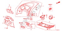 ABBELLIMENTO STRUMENTI(LATO GUIDATORE)(RH) per Honda JAZZ 1.3LX 5 Porte 5 velocità manuale 2012