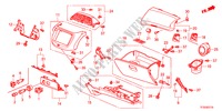 ABBELLIMENTO STRUMENTI(LATO PASSEGGERO)(LH) per Honda JAZZ 1.2S     TEMP TIRE 5 Porte 5 velocità manuale 2012