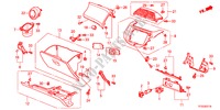 ABBELLIMENTO STRUMENTI(LATO PASSEGGERO)(RH) per Honda JAZZ 1.4SE 5 Porte 5 velocità manuale 2012
