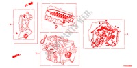 KIT GUARNIZIONE per Honda JAZZ 1.3LX 5 Porte 5 velocità manuale 2012