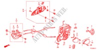 SERRATURA PORTIERA POST./MANIGLIA ESTERNA(2) per Honda JAZZ 1.5EXS 5 Porte 5 velocità manuale 2012