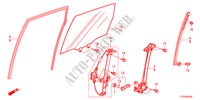 VETRO PORTIERA POSTERIORE/REGOLATORE per Honda JAZZ 1.4ES 5 Porte pieno automatica 2012