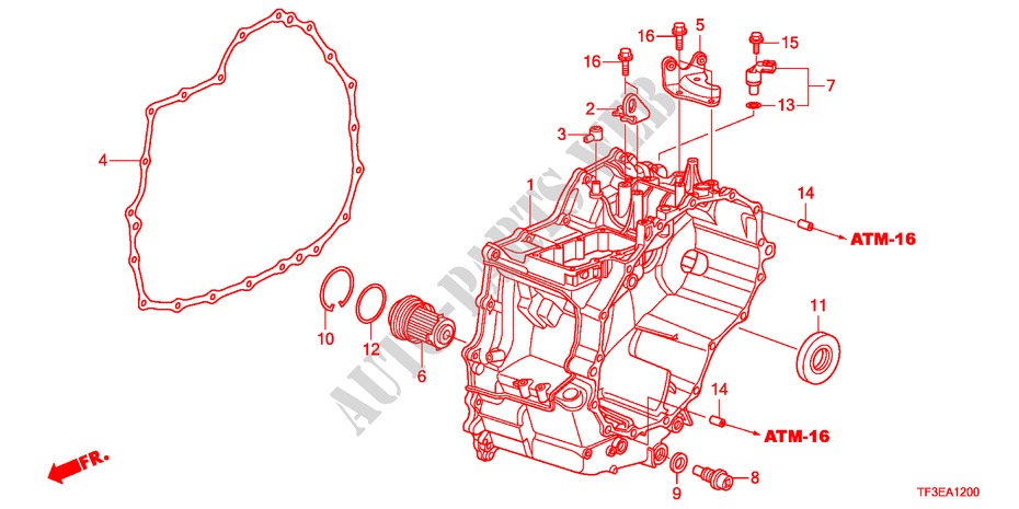 CASSA TRASMISSIONE(CVT) per Honda JAZZ 1.4ES    TEMP TIRE 5 Porte pieno automatica 2012