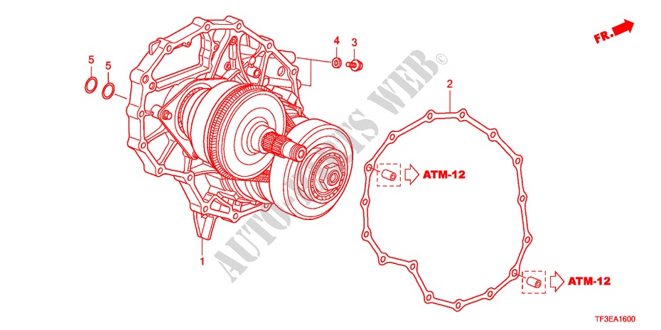LAMIERA INTERMEDIA(CVT) per Honda JAZZ 1.4ES    TEMP TIRE 5 Porte pieno automatica 2012