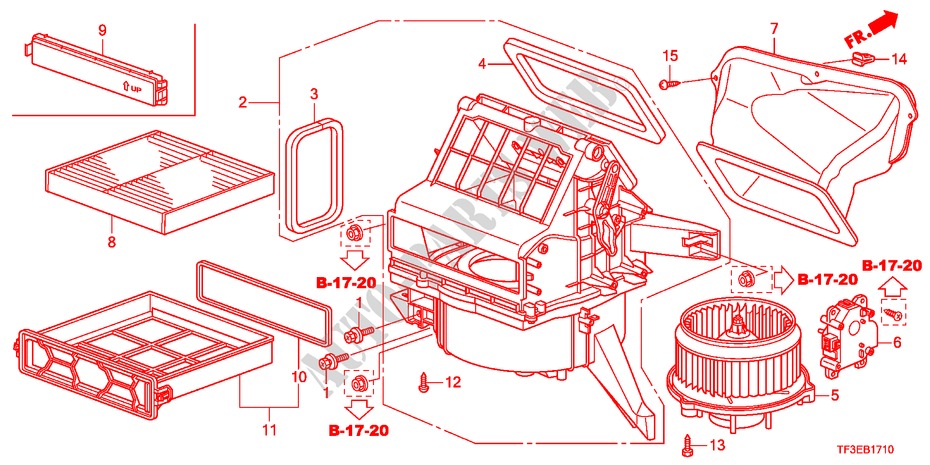SOFFIATORE RISCALDATORE(LH) per Honda JAZZ 1.4ES    TEMP TIRE 5 Porte pieno automatica 2012