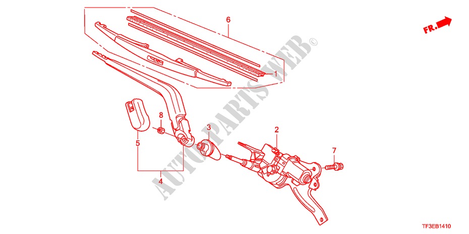 TERGICRISTALLO POSTERIORE per Honda JAZZ 1.2LS    TEMP TIRE 5 Porte 5 velocità manuale 2012