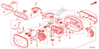SPECCHIETTO(GIRO AUTOMATICO) per Honda JAZZ HYBRID IMA-H    TEMP TIRE 5 Porte pieno automatica 2012